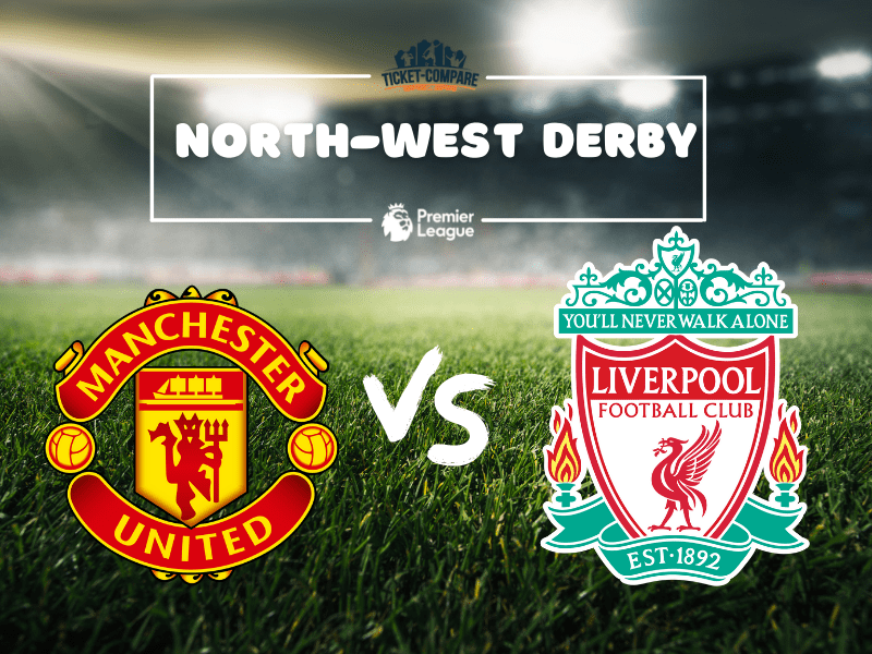 Man Unitedin ja Liverpoolin logot kentällä