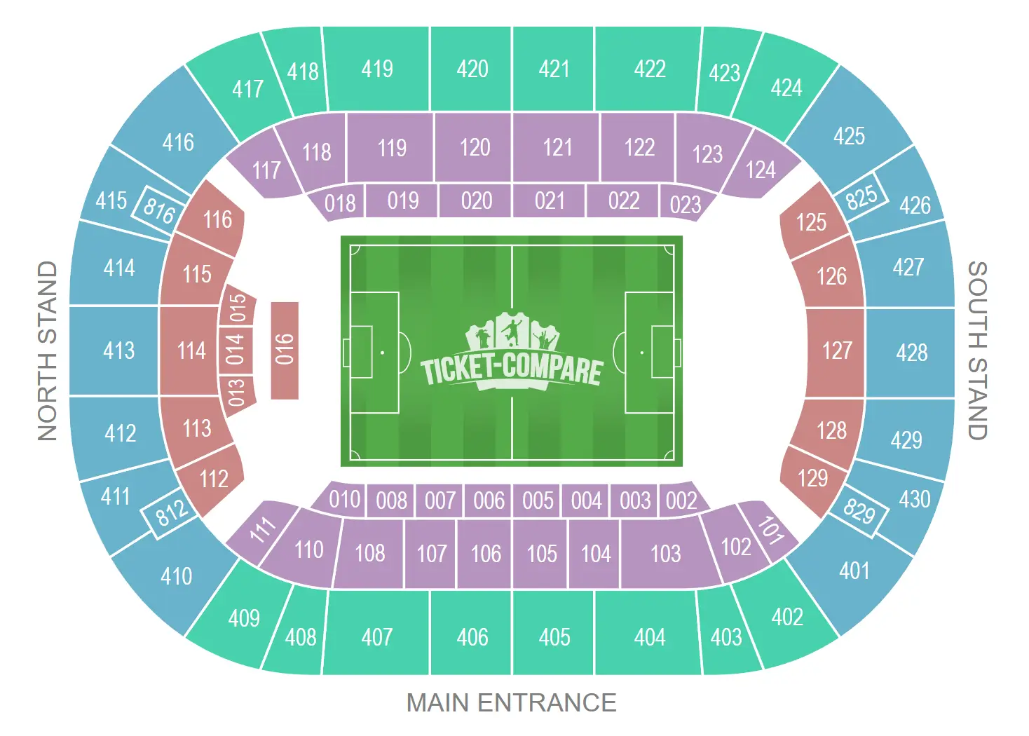 Johan Cruijff ArenA Istumapaikkakartta