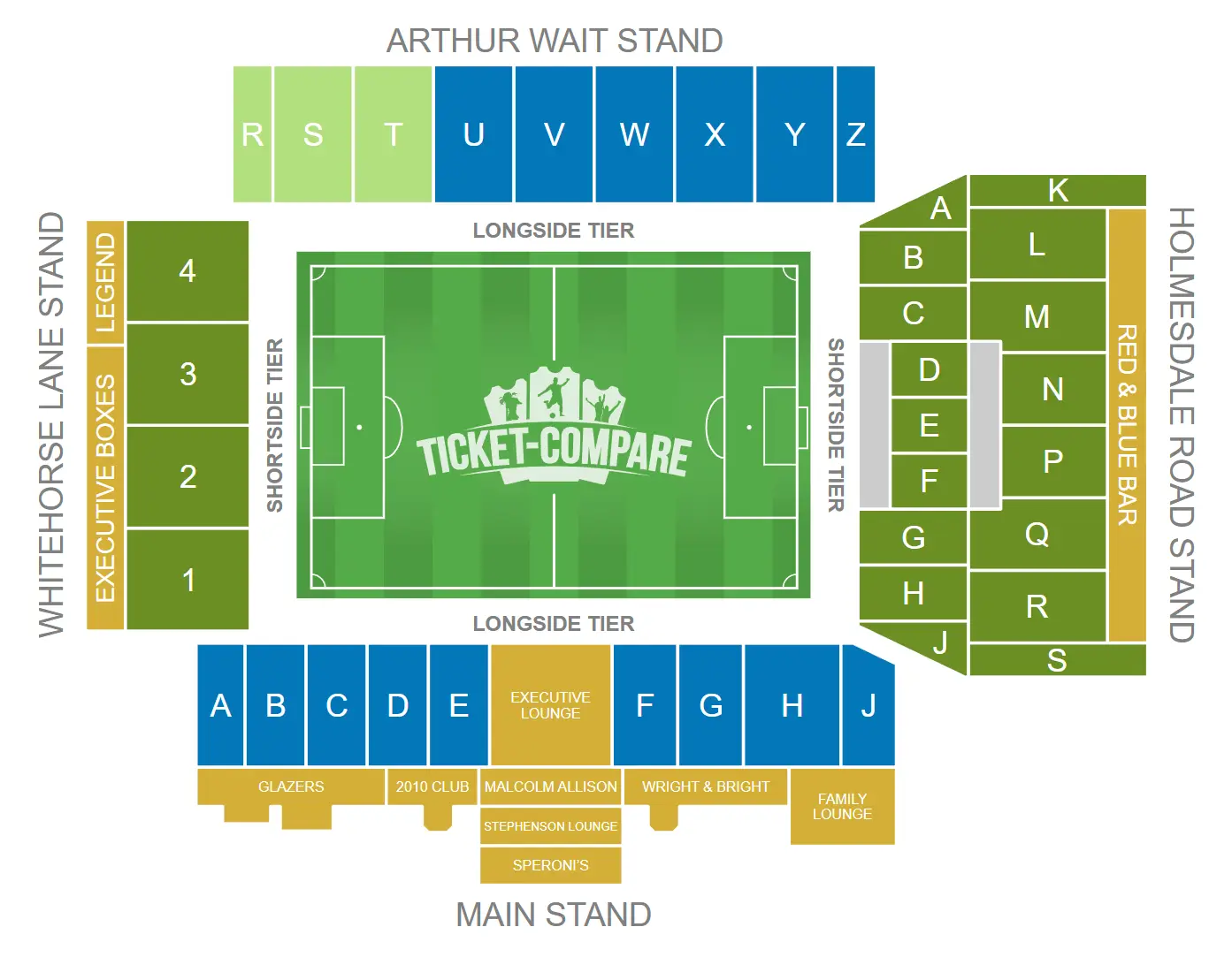 Selhurst Park Istumapaikkakartta