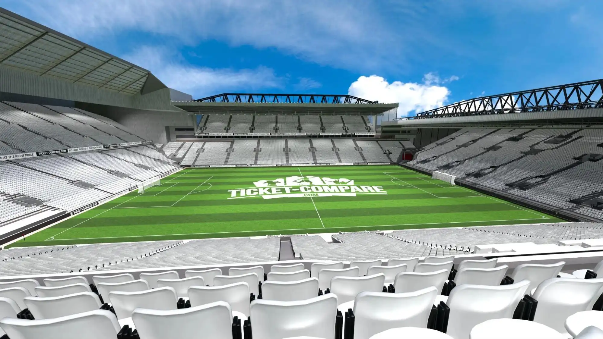 Anfieldin stadionin Kenny Dalglish Stand näkymä