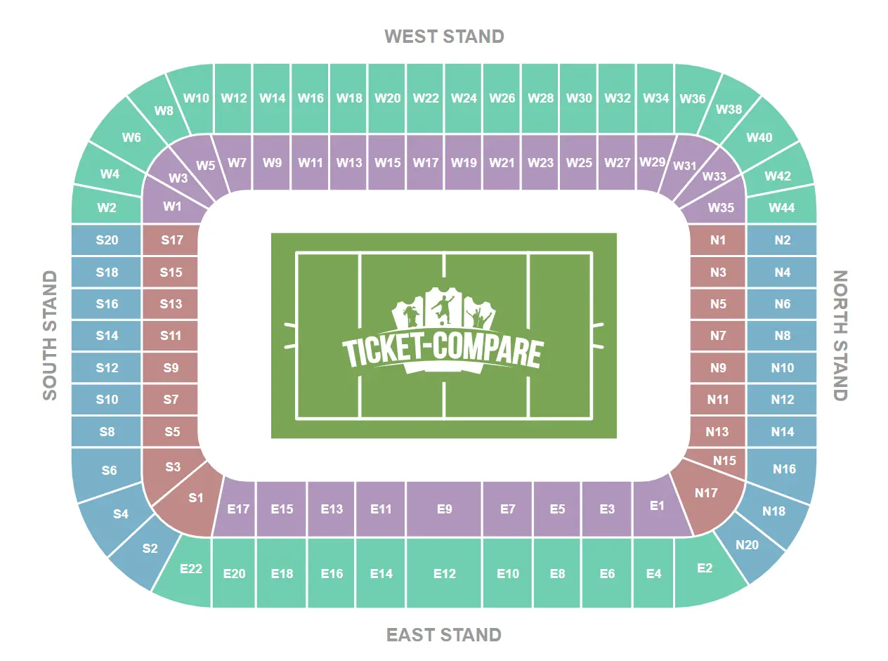 Murrayfield Istumapaikkakartta