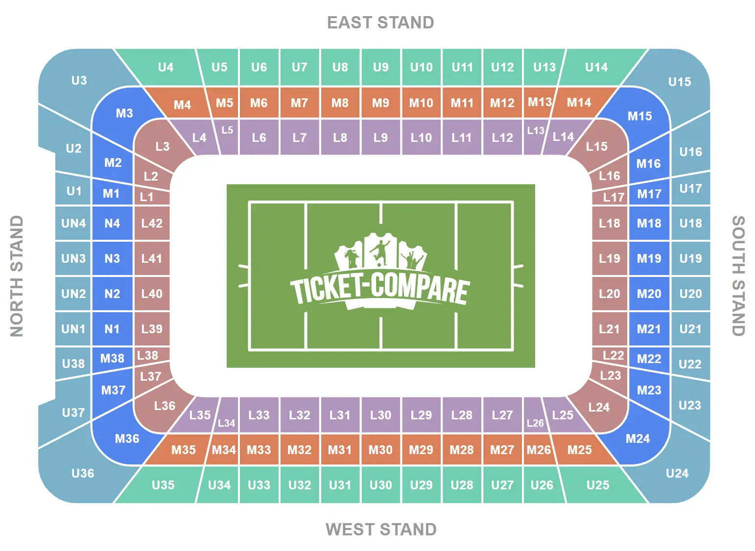 Principality Stadium Istumapaikkakartta