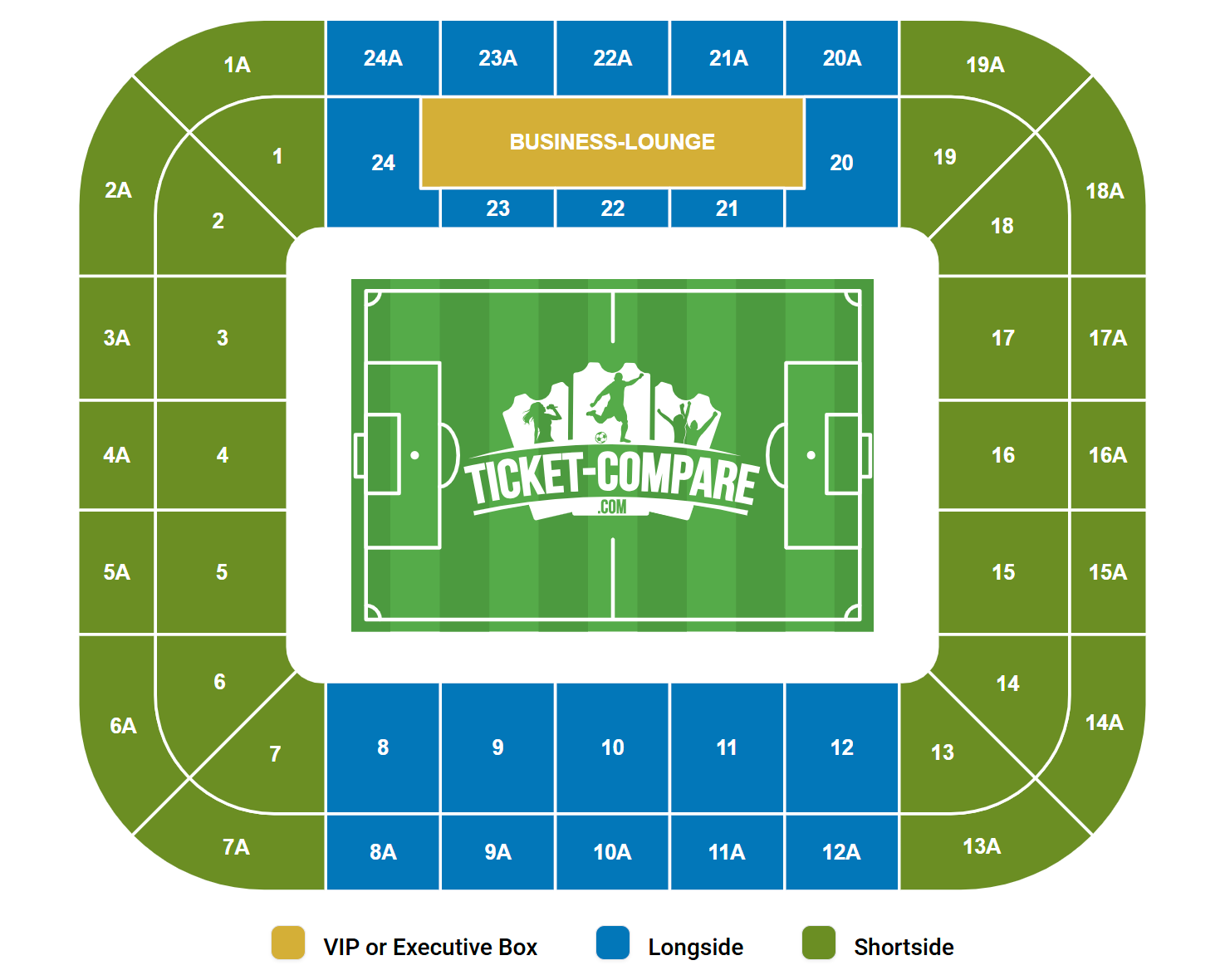 Borussia-Park Istumapaikkakartta