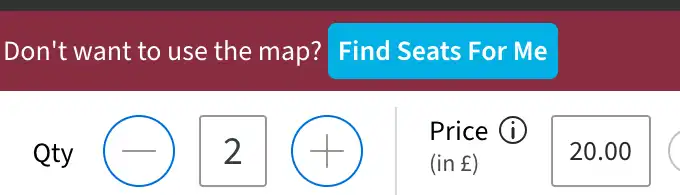 Kuvakaappaus: Find Seats for Me -toiminto