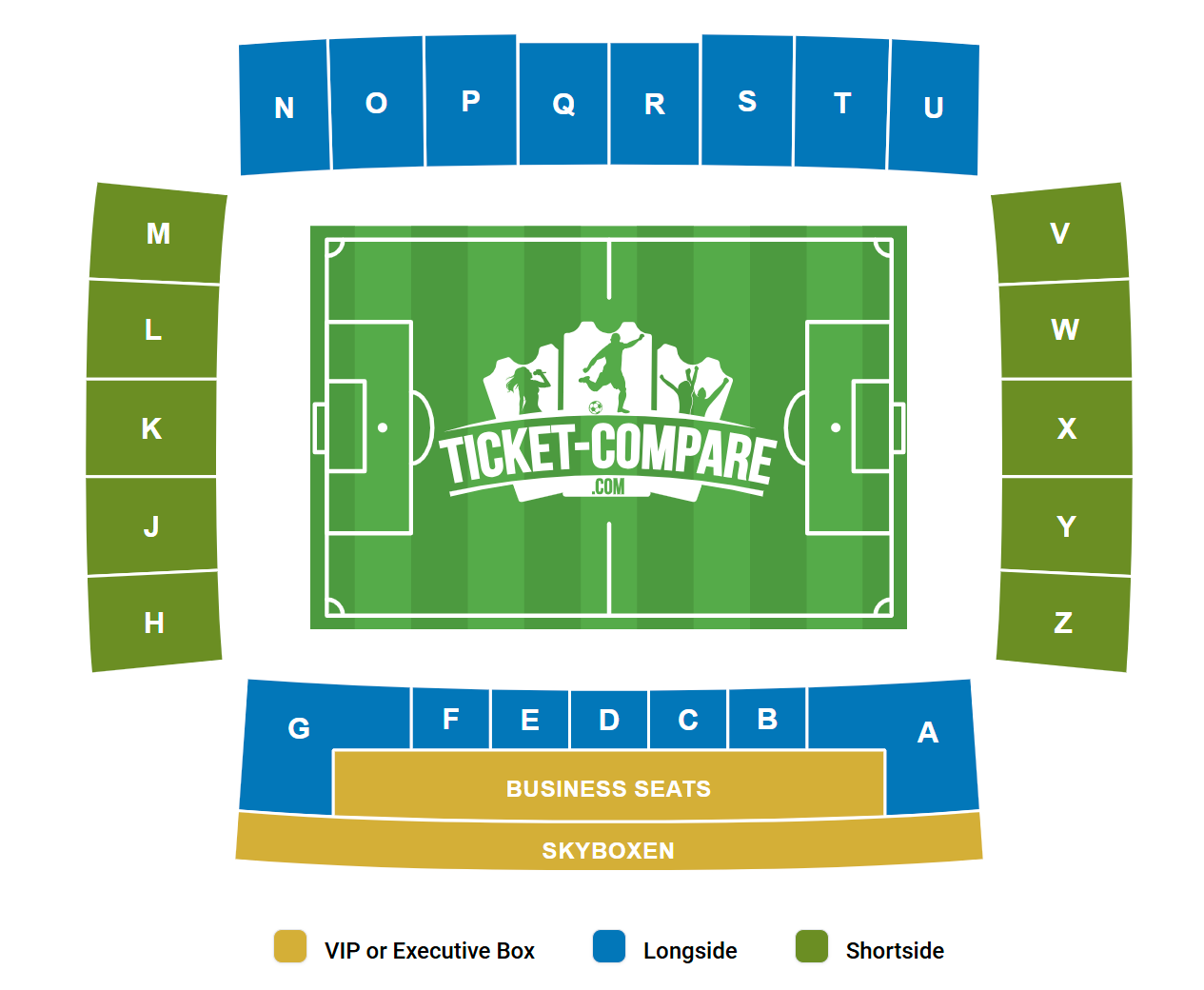 Stadion Galgenwaard Istumapaikkakartta