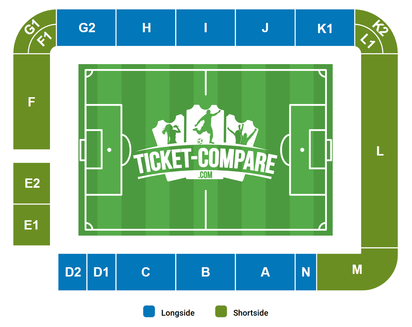 Voith Arena Istumapaikkakartta