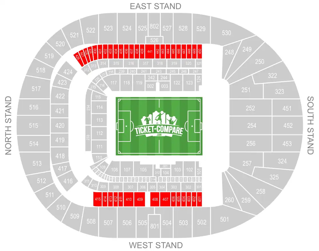 Tottenhamin stadion: East & West Stand
