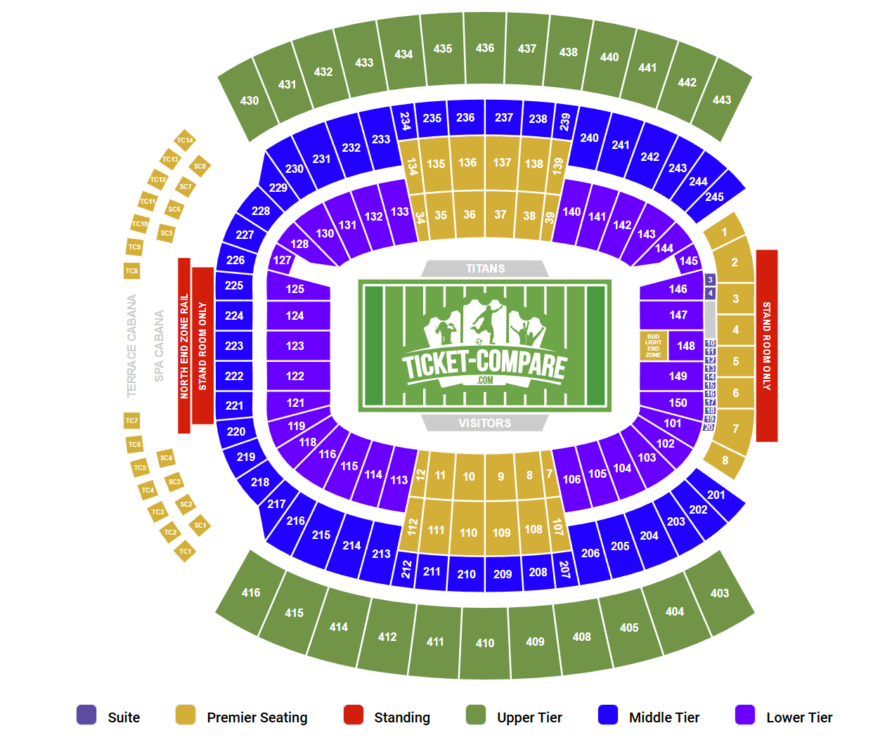 EverBank Stadium Seating Chart