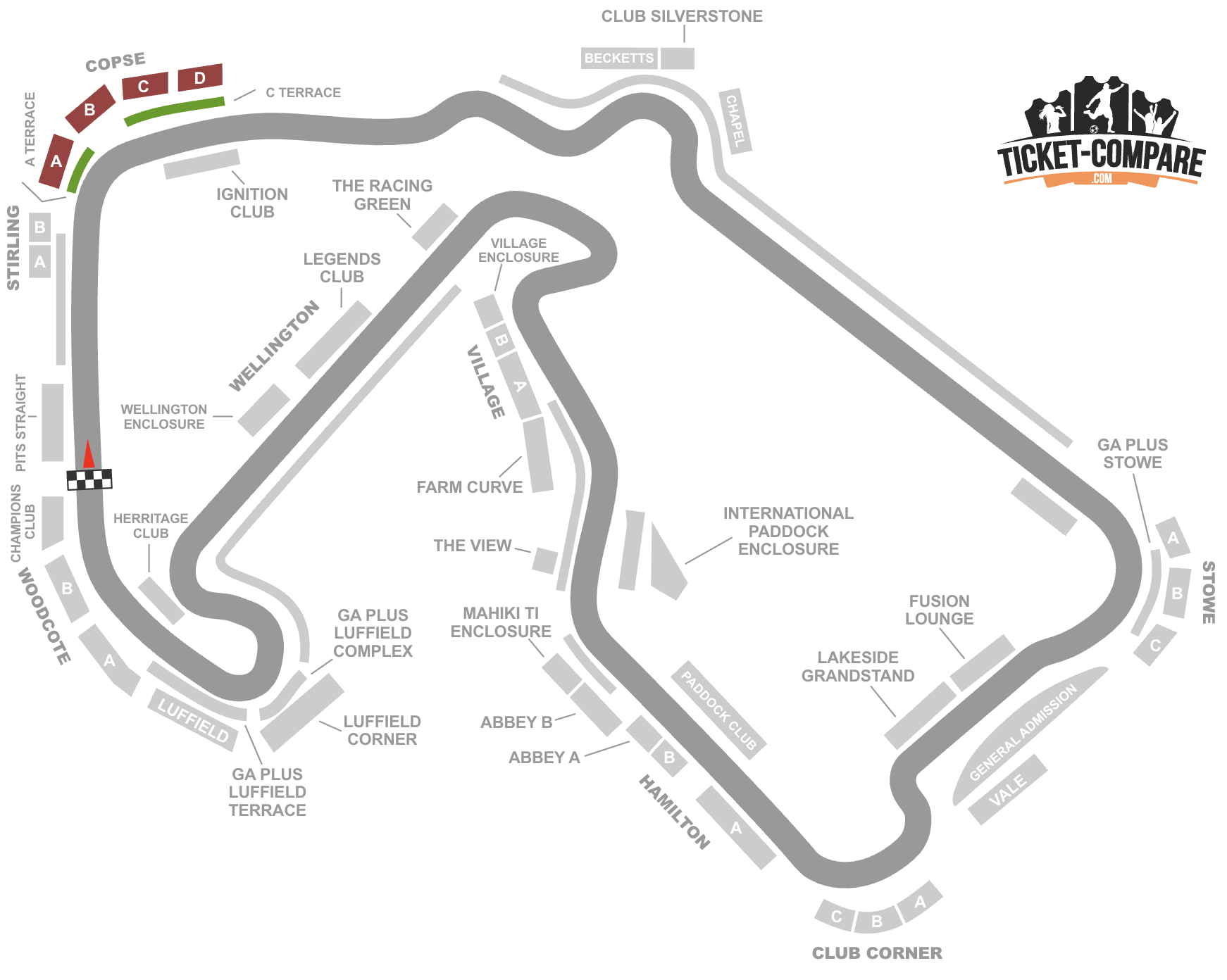 Silverstone, Copse korostettuna